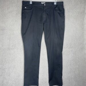 Peter Millar Crown Sport Pants Mens 40x32 Black EB66 Performance 5 Pocket Golf